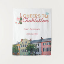 "Cheers to Charleston" Bach Party Backdrop