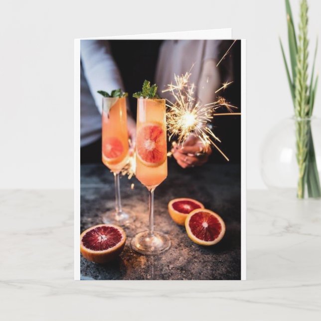 ***CHEERS TO CHRISTMAS HOLIDAY/THE NEW YEAR CARD (Front)