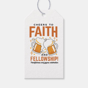Cheers to Faith & Fellowship - Oktoberfest Tee Gift Tags