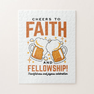Cheers to Faith & Fellowship - Oktoberfest Tee Jigsaw Puzzle