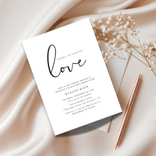 Cheers to Forever Love Modern Script Bridal Shower Invitation