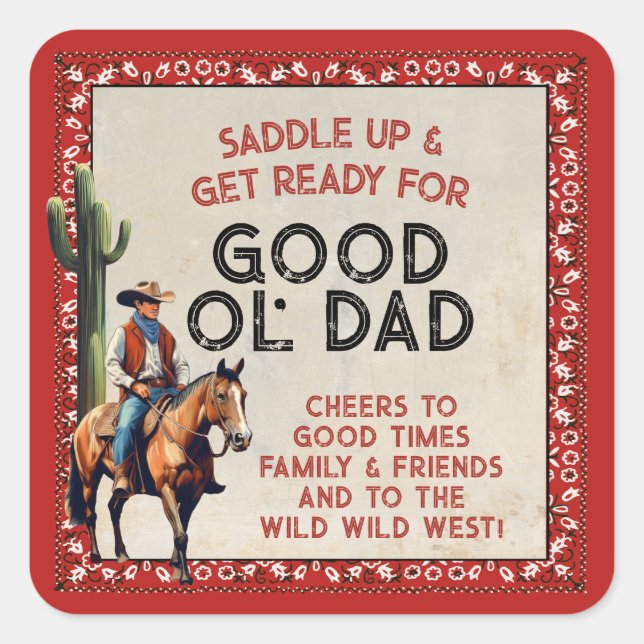 Cheers To Good Ol' Dad Sticker (Front)