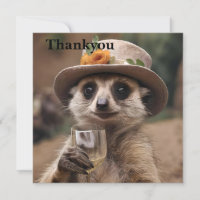 "Cheers to Life: Gran Meerkat Enjoys Glass Of Wine