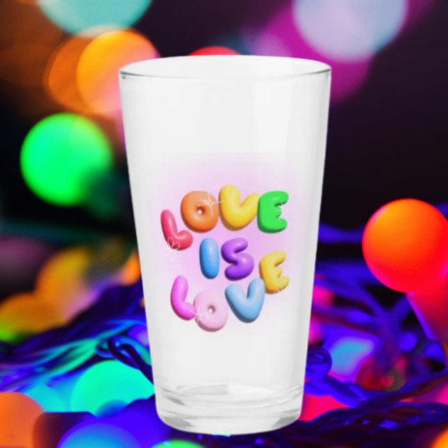 Cheers to Love: 3D Rainbow Pride Pint Glass (Creator Uploaded)
