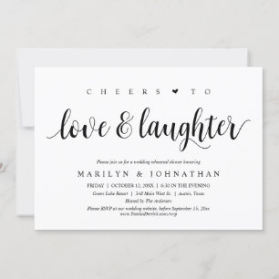 Cheers to Love and Laughter, Wed Rehearsal Party Invitation