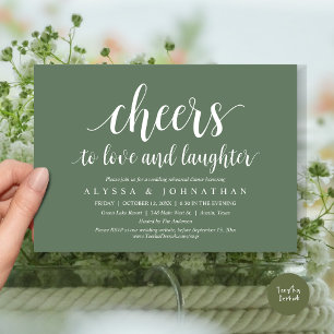 Cheers to love and laughter, Wedding Rehearsal Invitation