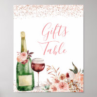 Cheers to Love Blush Pink Bridal Shower Gift Table