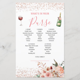 Cheers to Love Blush Pink Bridal Shower Purse Game