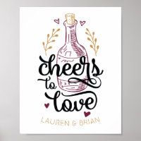 Cheers to Love Bridal Shower Poster