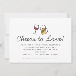 Cheers to Love Couples Wedding Shower Save The Da Date
