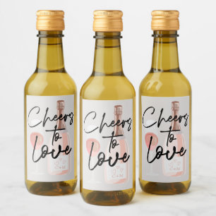 Cheers to Love Custom Bridal Shower Favour Wine La Label