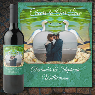 Cheers to Love Egret 0335 Wine Label