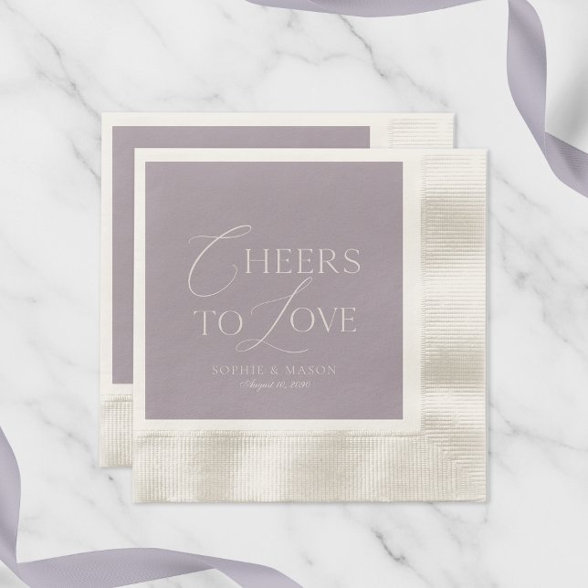 Cheers to Love Elegant Wedding Napkin (Creator Uploaded)