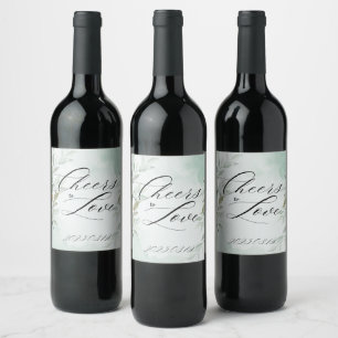 Cheers to Love – Elegant Wedding Wine Label