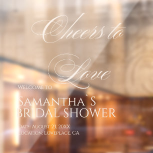 Cheers to Love Elegant White Bridal Shower 
