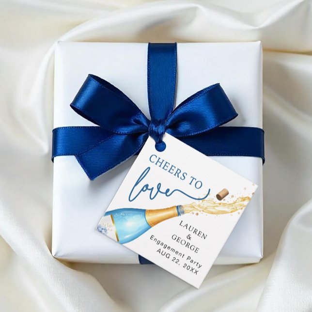 Cheers to Love Engagement Party Favour Tag (Cheers to love - favor tag)