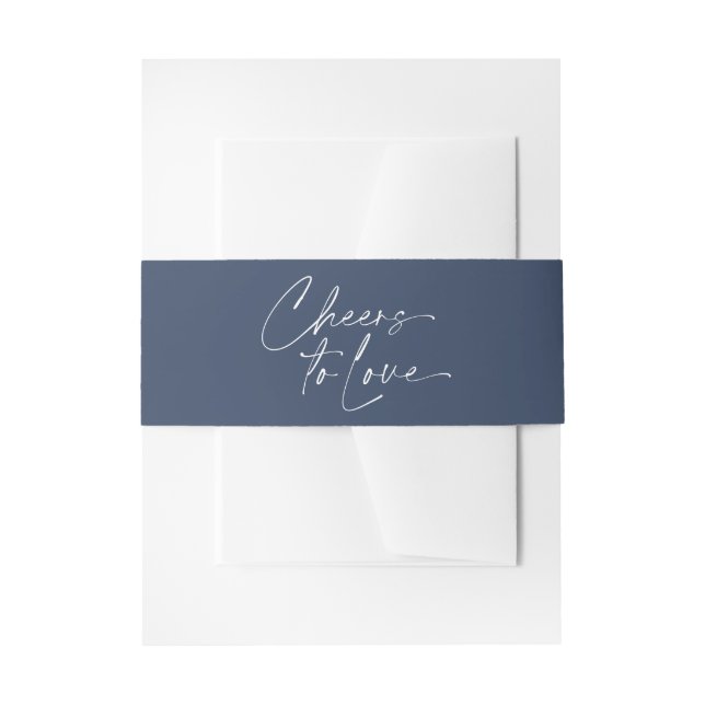 Cheers to Love Invitation Belly Band (Front Example)