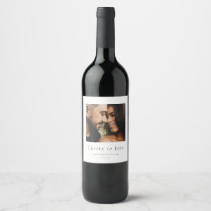 Cheers To Love Personalised Wedding Favours  Wine  Wine Label