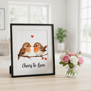 “Cheers to Love” Romantic Art Print
