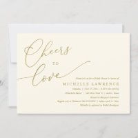 Cheers to love, Romantic Bridal Shower Party