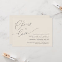 Cheers to love, Romantic Bridal Shower Party
