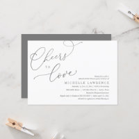 Cheers to love, Romantic Bridal Shower Party