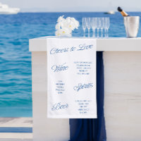 Cheers to Love Script Wedding Bar Menu Banner Sign