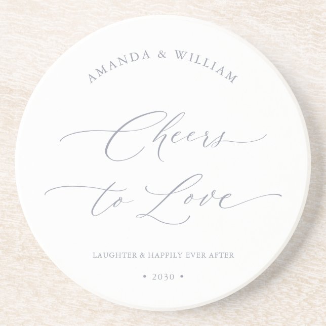 “Cheers to Love” Wedding  Coaster (Front)