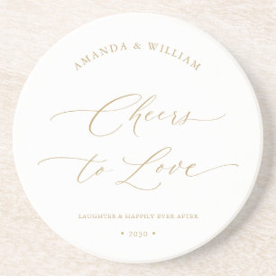 “Cheers to Love” Wedding Coaster