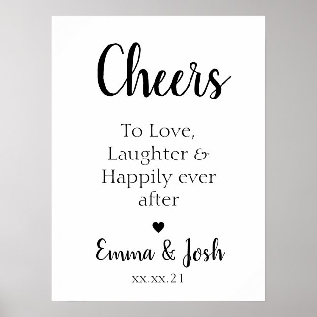 Cheers to Love Wedding Poster (Front)