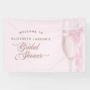 Cheers To Love Wine Glasses Bow Tie Bridal Shower Banner