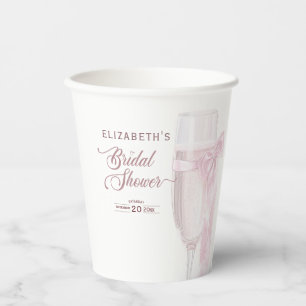 Cheers To Love Wine Glasses Bow Tie Bridal Shower Paper Cups