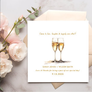 Cheers to Love Wine Glasses Wedding Napkins