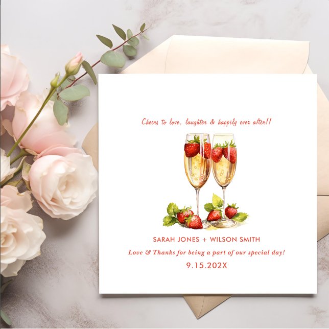 Cheers to Love Wine Pink Glasses Wedding Napkins (Creator Uploaded)