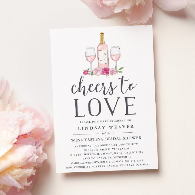 Cheers to Love | Wine Tasting Bridal Shower Invite (Creator Uploaded)