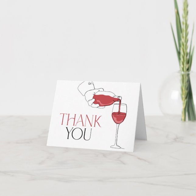 Cheers to Love | Wine Tasting Bridal Shower  Thank You Card (Front)
