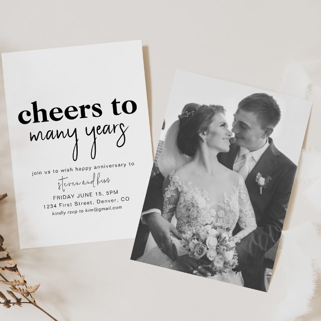 Cheers to Many Years Retirement Party Invite Photo (Creator Uploaded)