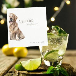 Cheers to my Humans Custom Pet Wedding Napkins