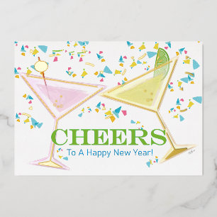 Cheers to New Year Cocktails with Back Photo