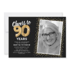 Cheers to Ninety Years 90th Birthday Photo