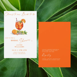 Cheers to Our Bride-to-be Aperol Spritz Bridal III Invitation