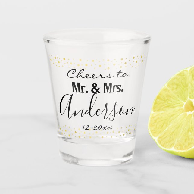 Cheers to Personalised Name Shot Glass (Front)