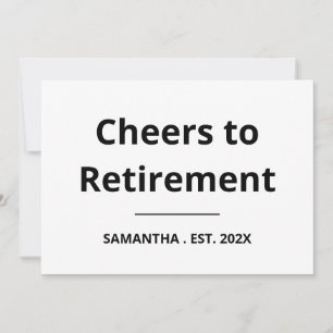 Cheers to Retirement Funny Retirement Card