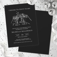 Cheers To Sixty Years Elegant 60th Birthday Party
