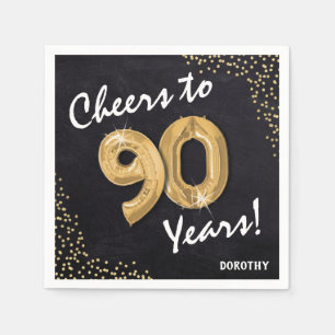 Cheers to the 90 Years! 90th Birthday Napkin