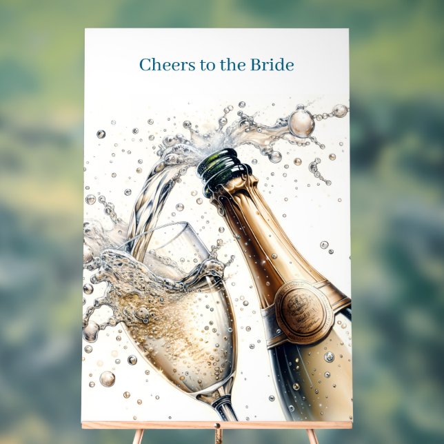 Cheers to the Bride Acrylic Sign (Neutral)