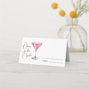 cheers to the bride bridal shower - wedding place place card