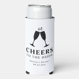 Cheers to the Bride Brunch & Bubbly Bridal Shower Seltzer Can Cooler