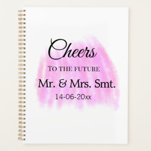Cheers to the future add couple name date purple p planner