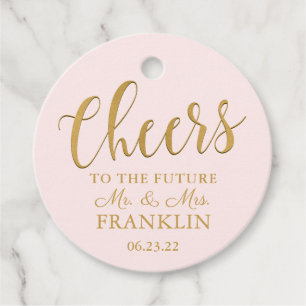 Cheers to the Future Mr & Mrs Champagne Favour Tags